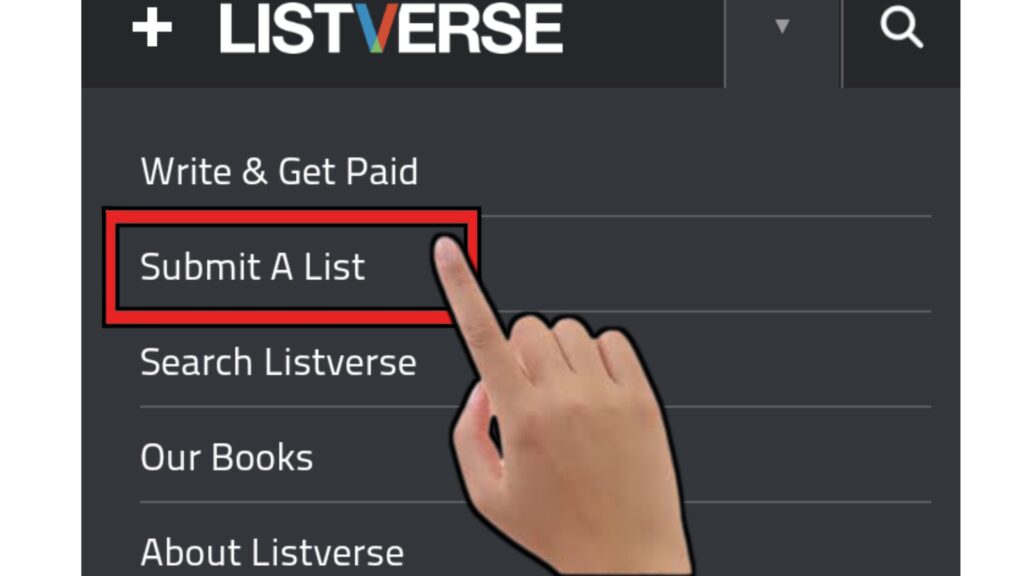 How to sign up on listverse