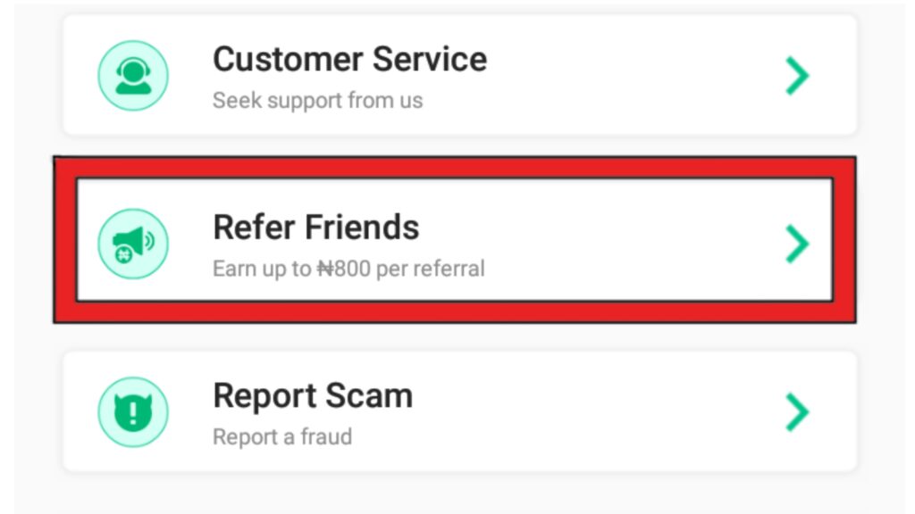 Opay referral system