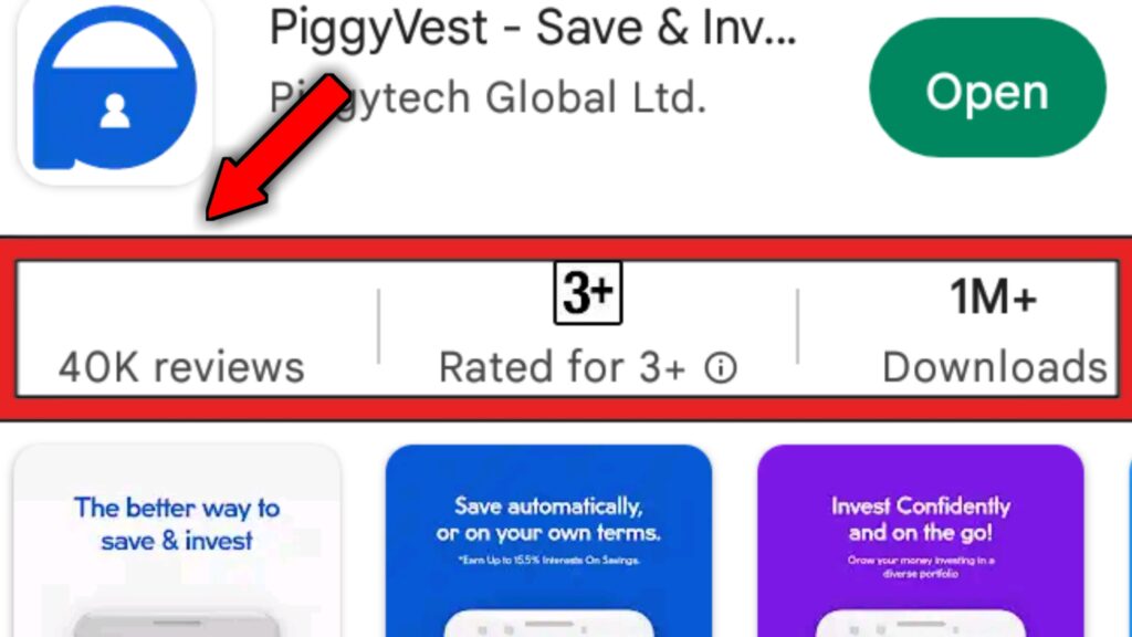 Piggyvest reviews in Google Play store